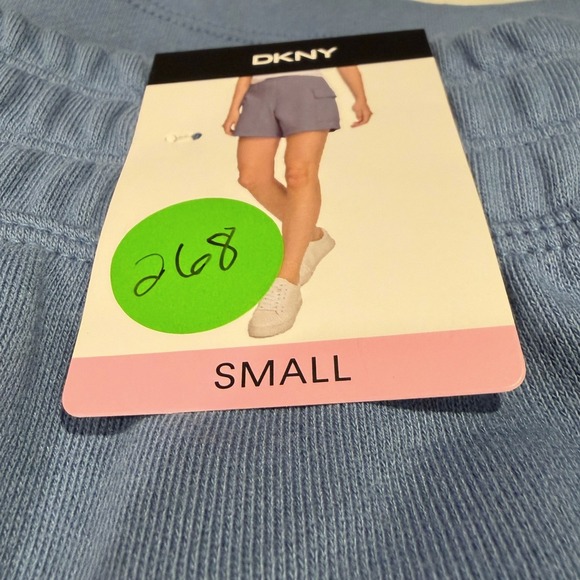 DKNY Women's Blue Cargo Shorts S Elastic Waist‎ Pockets Lounge Gorpcore Sporty - Picture 6 of 8